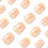 Tri-Color French Style Removable Nail Tips with Floral Stickers (Orange, Yellow, Purple)