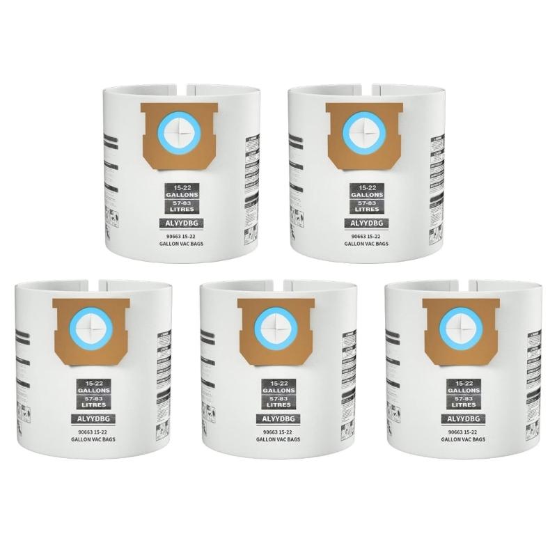 Dust Bags Replacement Vacuum Bags for 15-22 Gallon High Efficiency Dust Collection Paper Collection Filter Bag