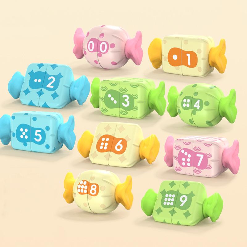 

Детская игрушка Монтессори в форме конфеты, креативные игры на сопоставление цветов для малышей, когнитивное обучение цифрам и буквам, приходские игрушки