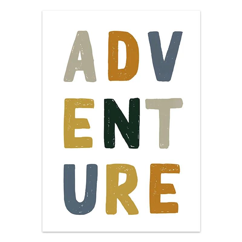 The Alphabet Rainbow Gate Lion Bird Wall Art Canvas Painting Nordic Posters And Prints Cartoon Wall Pictures For Kids Room Decor