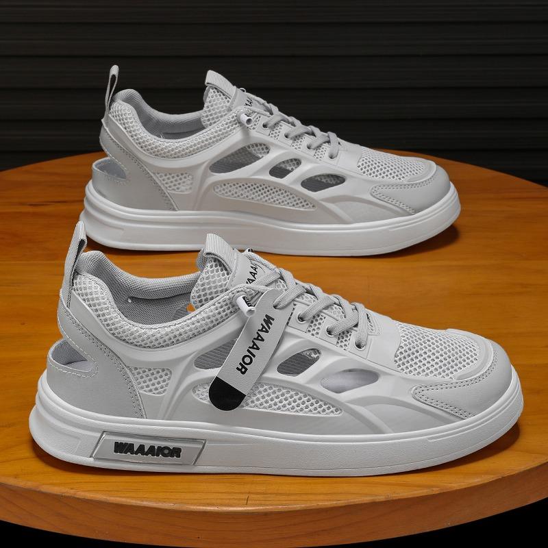 

Summer men s shoes new breathable hollow hole shoes men s trend versatile white shoes net shoes casual board shoes cloth shoes 39