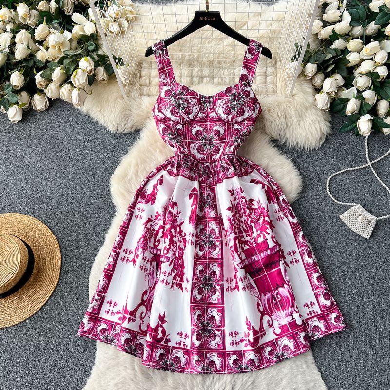 

Ретро Платье на Бретелях Спагетти Шикарный Нарядный Топ-труба Purple 2XL