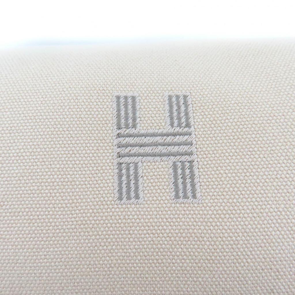 Makellose HERMES Tasche Bride a Black PM beige Baumwolle Damen Gebraucht