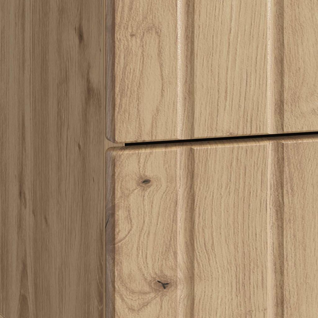 Nightstand Set of 2 Artisan Oak Finish 43 X 34.5 X 49.5 Cm