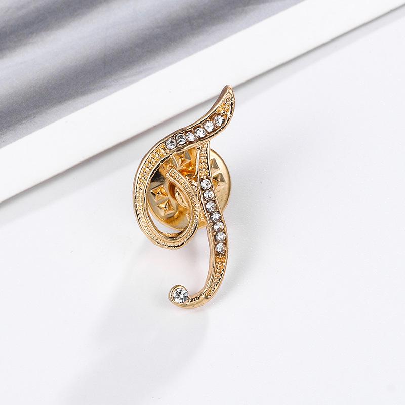 High-Precision Electroplated Vintage Alloy Brooch with Rhinestones