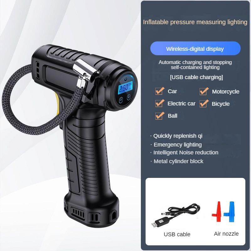 

Беспроводной надувной насос, портативный воздушный насос, ручной воздушный компрессор, насос для накачивания шин, цифровой дисплей для авто, велосипеда, баскетбола