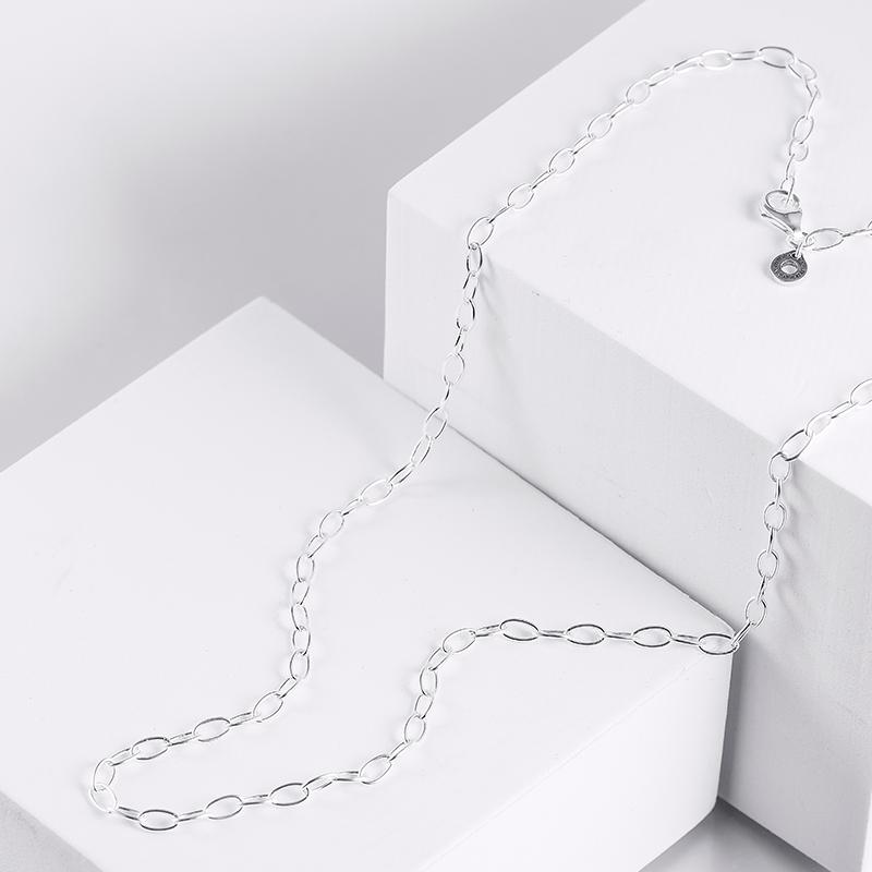 Link Chain Necklaces for Women Colares 925 Sterling Silver Necklaces & Pendants Elegant Original Jewelry Gift Mother's Day