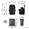 Tajima Safe System Safe Tool Pouch, Nylon Cordura, 2-Tier Extra Small SFKBNC-2SS