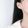 Moissanite Four Leaf Clover Pendant Necklace Bracelet Earring Set Sterling Floral Jewelry Women