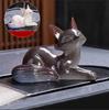 Magic Fox Color-Changing Tea Pet K43D Design Tea Ceremony Accessory for Home Desk Decor Perfect Birthday Gift Desktop Decoration