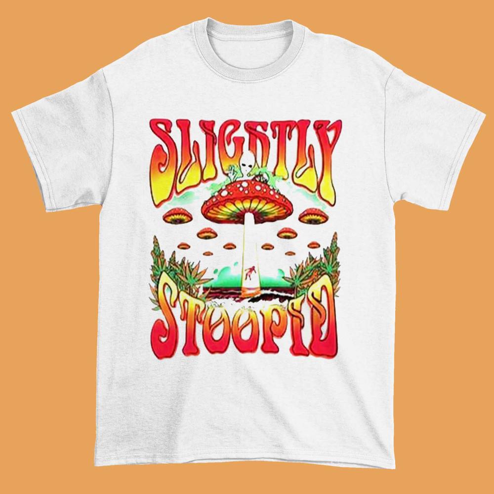 Мерч Slightly Stoopid Гриб НЛО Белый Все Размеры S до 234 XL Футболка AH1207 Унисекс Футболка XL