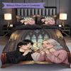 1PC Wednesday pattern Bedding Quilt Set Quilt Cover Pillowcase Home Decoration Birthday Gift (1 * duvet cover + 53 * pillowcase, without core)