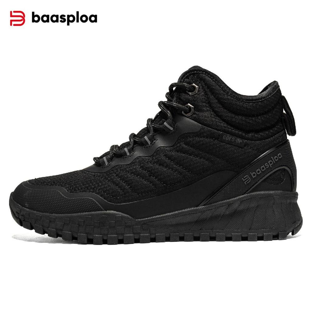 BAASPLOA Women's Winter Waterproof  Warm Plush New Women's Cotton Shoes Winter High Top Cotton Shoes Snow Boots Outdoor Hiking Boots