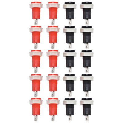 10 Paare Sicherheits-Bananenstecker-Klemmen Messing Schweißanschluss für 4mm Bananenstecker-Anschluss 1KV 32A