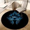 World of Warcraft, Lich King Stoelmat Ronde Vloerkleed Kantoor Tapijt, Machinewasbaar, Antislip, Geschikt voor Woonkamers, Slaapkamers