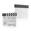 Dry Erase Acrylic Director Film Clapboard Movie TV Cut Action Scene Clapper Board Slate with Marker Pen, Color Stick,