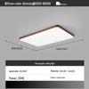 Modern Walnut Rectangular LED Ceiling Lamp