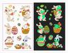 Luminous In Dark Cartoon Easter Temporary Tattoo Waterproof Sweatproof Party Favors for Kids Stickers