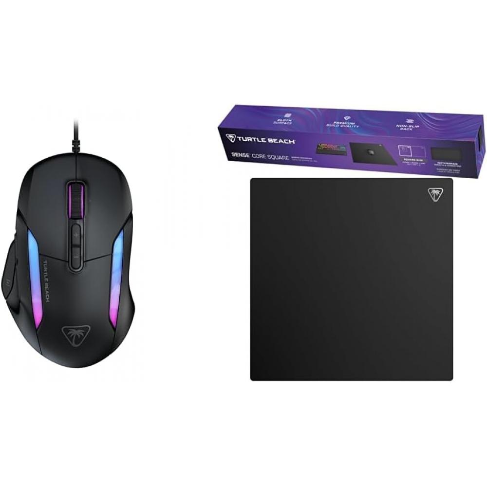 Проводная игровая мышь Turtle Beach + Коврик для мыши Sense Core Sq Set Стандартный Черный