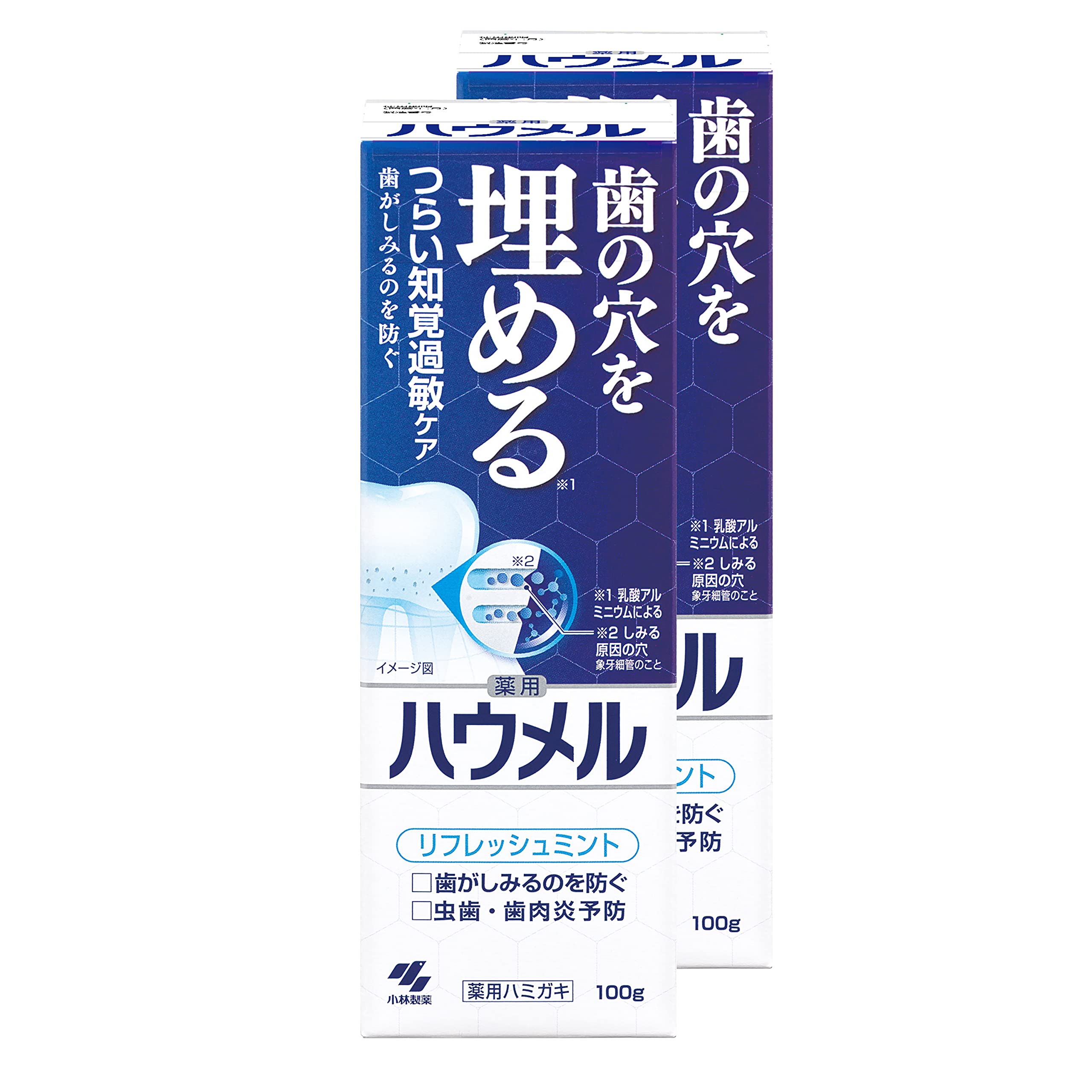 

Haumel Sensitive Teeth Care Medicated Toothpaste 100g x 2 Fills holes in teeth Kobayashi Pharmaceutical [Quasi-drug]