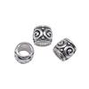 Vintage Floral Pattern Cylinder Beads Antique Style Large Hole Spacers For DIY