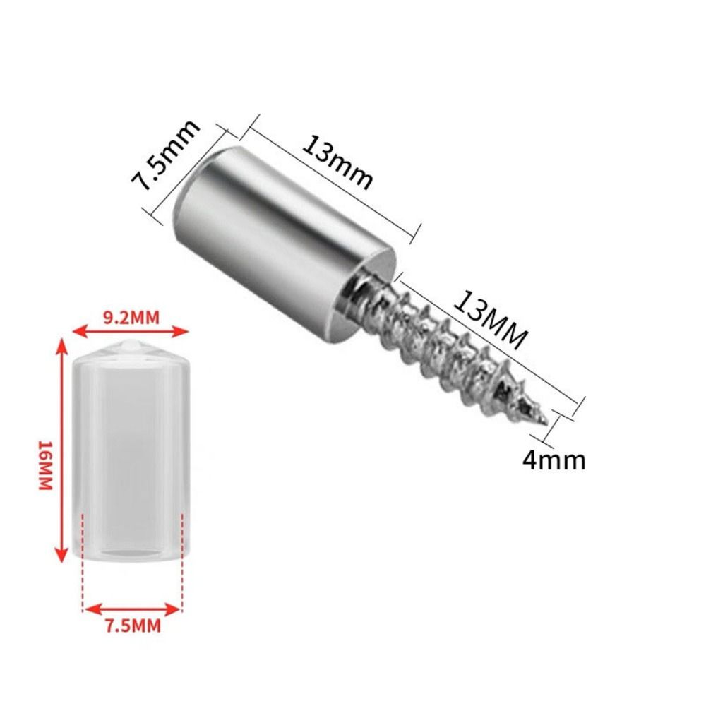

50 шт. Износостойкий интегрированный самонарезающий винт Пылезащитная муфта Мебельный соединительный болт Книжная полка transparent rubber sleeve