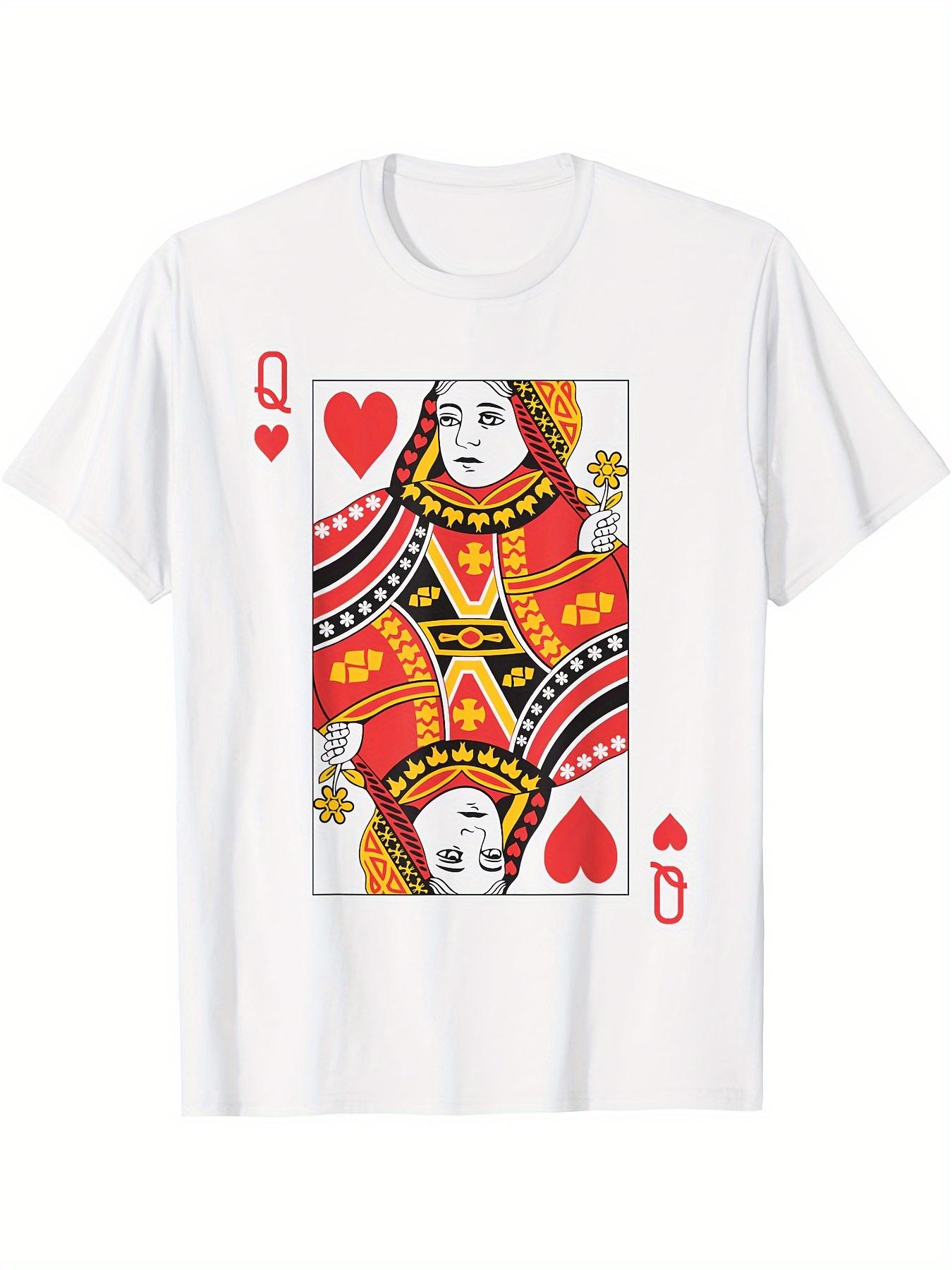 

Queen of Hearts Royal Flush Group Costume Playing Card T-Shirt S