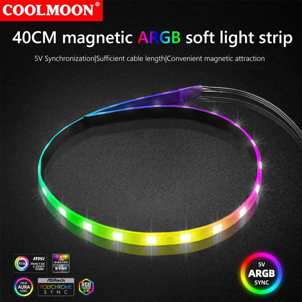 Computer 5V ARGB Chassis Light Strip SATA 3PIN Desktop Computer RGB Lamp Strip Mainboard Lighting Decor