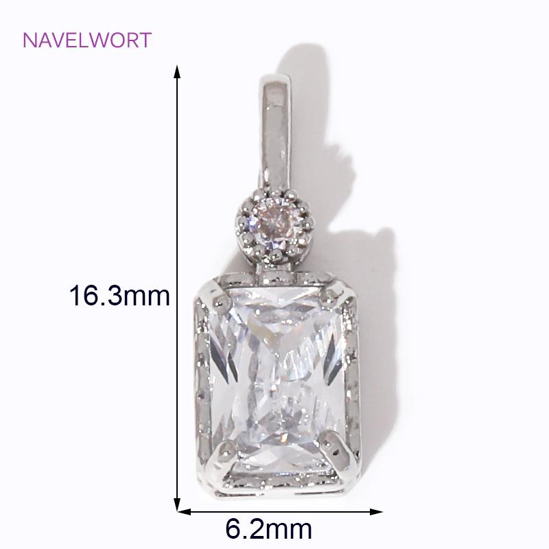 Multi Types 18K Gold Plated Brass Inlaid Zircon Charms Pendant For Jewelry Making Supplies DIY Necklace Making Accessories
