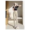 Women Zipper Tummy Control Shark Pants, Fleece Lined High Waist Butt Lifting Skinny Leggings for Autumn Winter Outdoor Wear