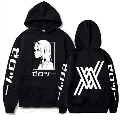 Europejski Rozmiar DARLING in the FRANXX Nadrukowana Modna Bluza z Kapturem