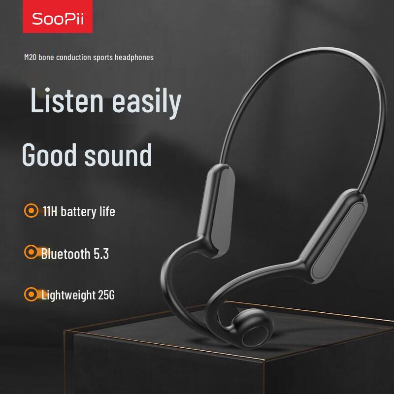 SooPii M20 Bone Conduction Sports Bluetooth Headset