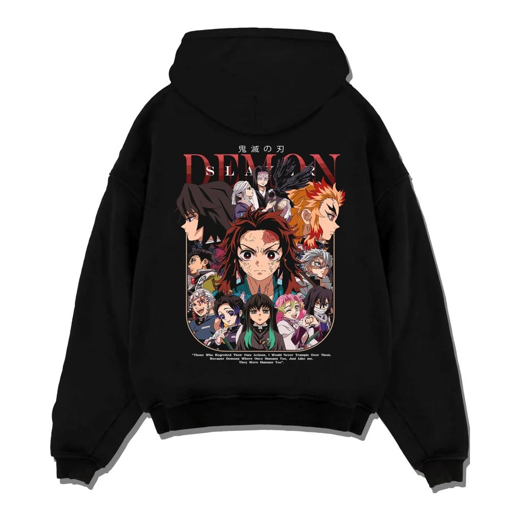 Demon Slayer Hashira Hoodies Back Printed Men Women Hoody Streetwear Oversized Autumn Winter Fleece Warm Pullovers Tracksuit Female Male Clothing
