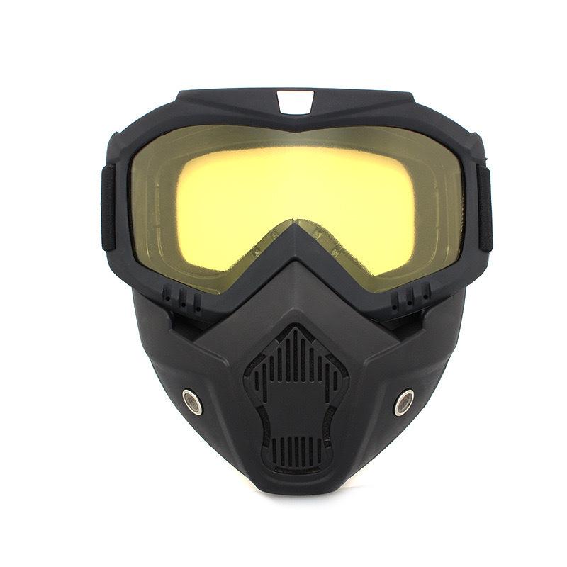 Harley Windproof Welding & Riding Mask with Detachable Cap & Anti-Glare Goggles