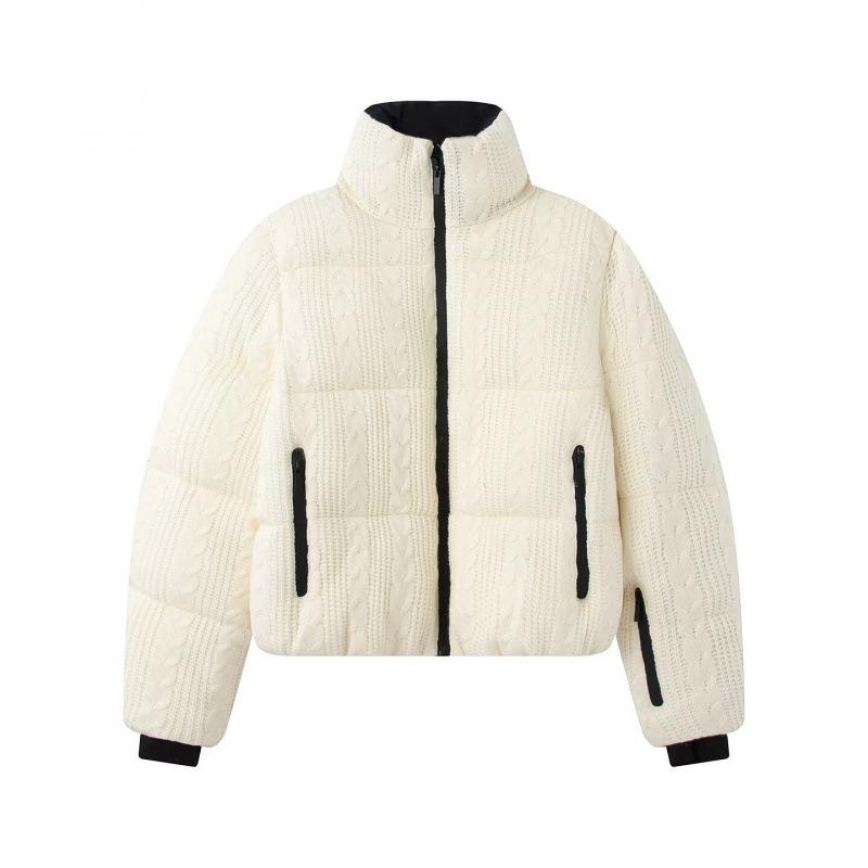 2026 Spring Fashionable Versatile Eight-Strand Braided Knit Ski Jacket Medium слоновая кость