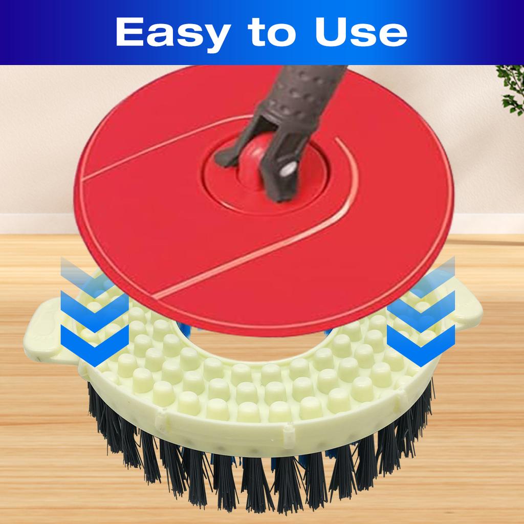 Universal Floor Scrub Brush and Microfiber Mop Head for Hurricane, Mopnad, Casabella and Other 360 Spin Mop (NO Bucket)