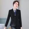 Women's Professional Two-Button Suit Set - Long Sleeve, Perfect for Spring and Autumn or College Student Interviews