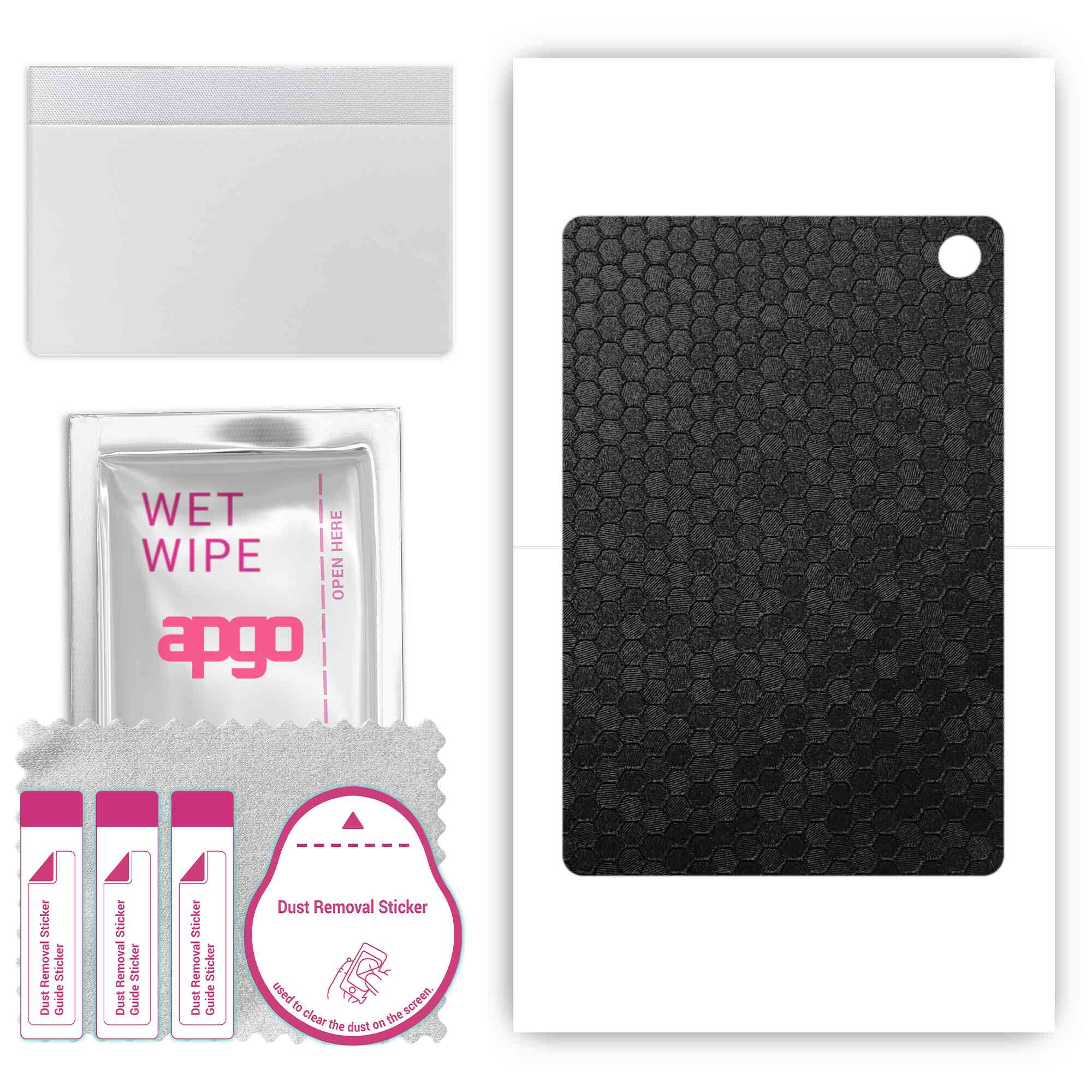 

apgo skin sticker film foil vinyl for the BACK compatible with Teclast P25, scratch-resistant, easy to install - Black Honeycomb