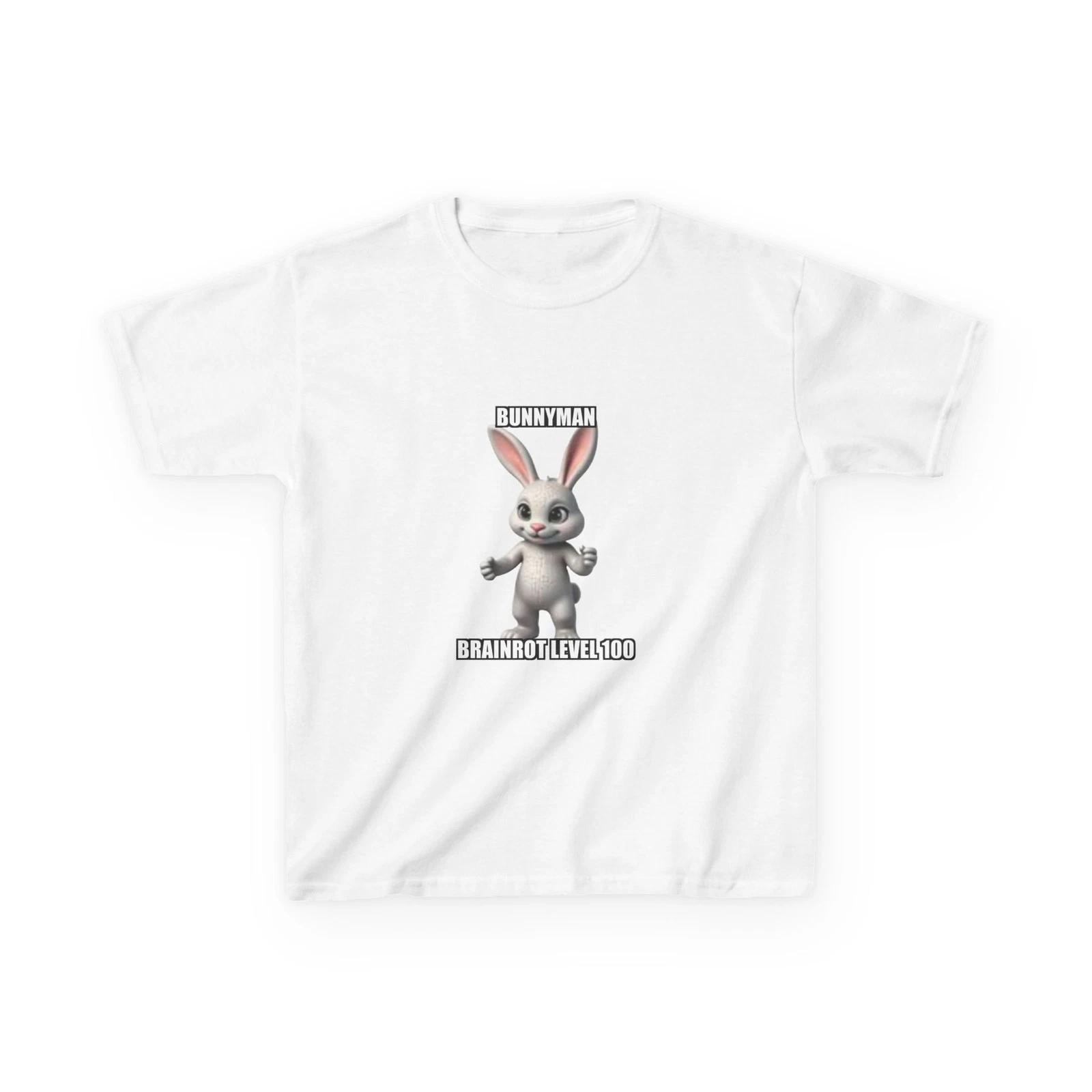 Bunnyman Kids T-Shirt | Brainrot Meme Shirt Funny Viral Internet Humor Gift 3XL