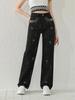Damen Jeans mit Strasssteinen und Schmetterlingsdesign: Stilvoll und komfortabel