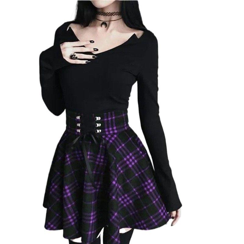 

Модная однотонная утягивающая джинсовая юбка трапециевидной формы с высокой талией и боковым разрезом XXXXL фиолетовый