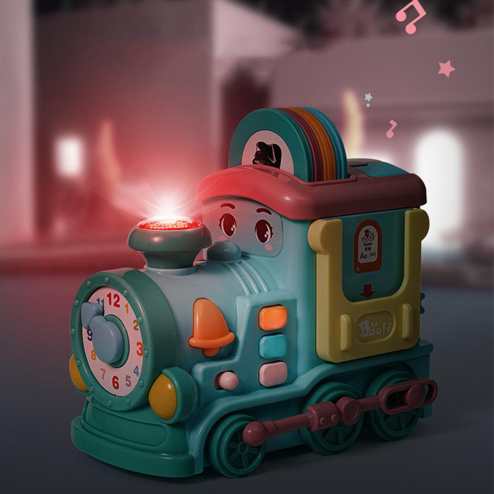 24-in-1 Multifunktions-Musikzugspielzeug mit sprechenden Lernkarten Feinmotorik Frühes Bildungs Lernspielzeug Geschenke für Kinder