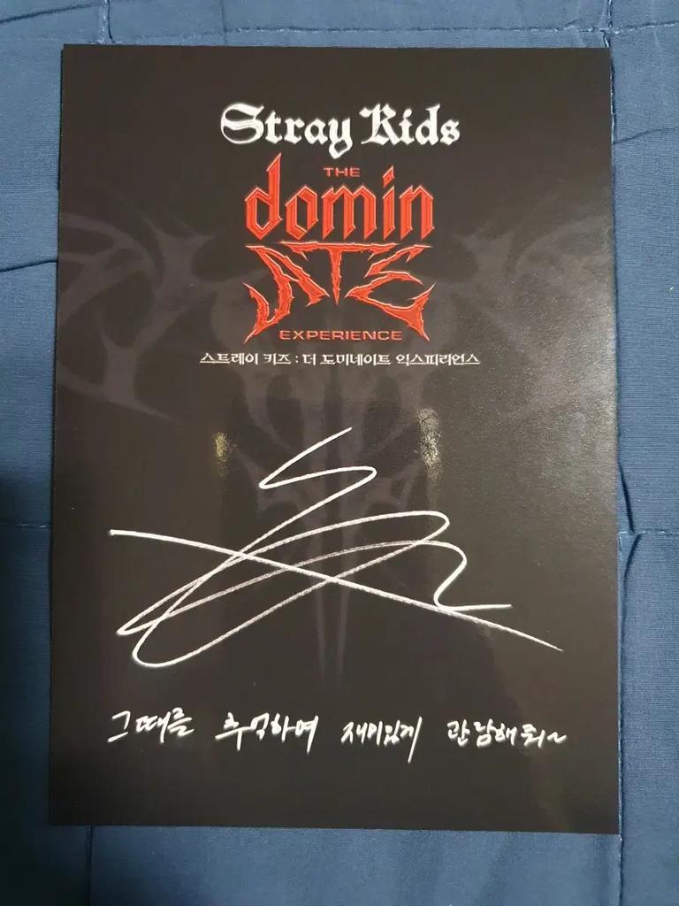 STRAY KIDS CGV 3rd week bonus autographed postcard Used