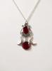 Moon Goddess Necklace With Amethyst Beads Vintage Alloy Jewelry For Women
