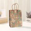 4pcs Vibrant Floral Kraft Paper Gift Bags with Handles - Colorful Flowers & Leaves Design, 8.3x5.9x3.1 Inches