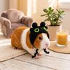 Bear-Shaped Guinea Pig Costume Hat Sunflower Bunny Head Cap Hamster Knitted Hat  Pet Gift