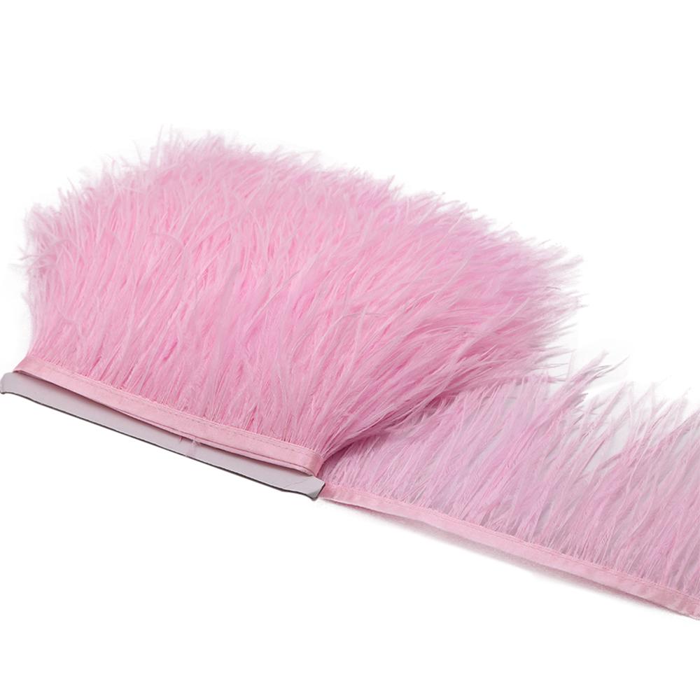 Feder1M Natürliche Flauschige Straußenfederborte Weiß Schwarz Straußenfeder für DIY Bastelband Brautkleid Nähen Kleidung Dekoration 8-10cm