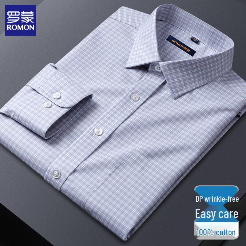 

Luomeng Men s Easy Care Pure Cotton Work Shirt 42