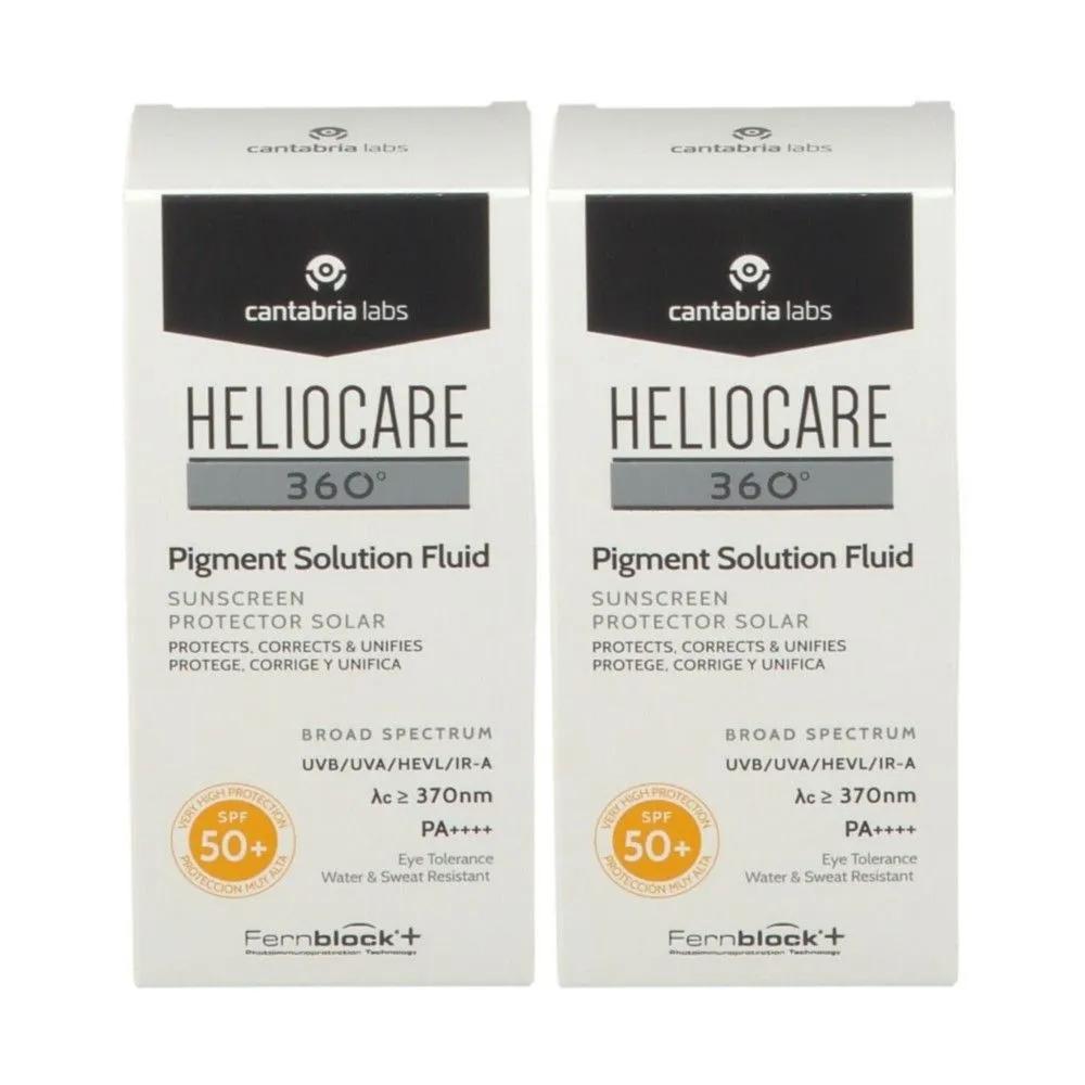 HELIOCARE 360 Pigment Solution Fluid SPF50+ 50ml Sun Care Blemish Care Whitening Sunscreen x 2