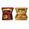 Retro Wooden Musical Box Exquisite Crafts Music Case Jewelry Storage Wind-up Music Box for Wedding Room Decoration